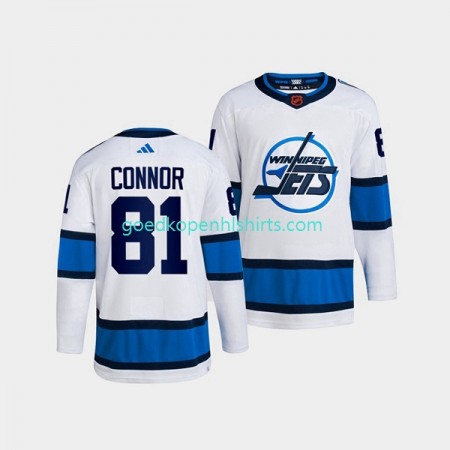 Winnipeg Jets Kyle Connor 81 Adidas 2022 Reverse Retro Wit Authentic Shirt - Mannen
